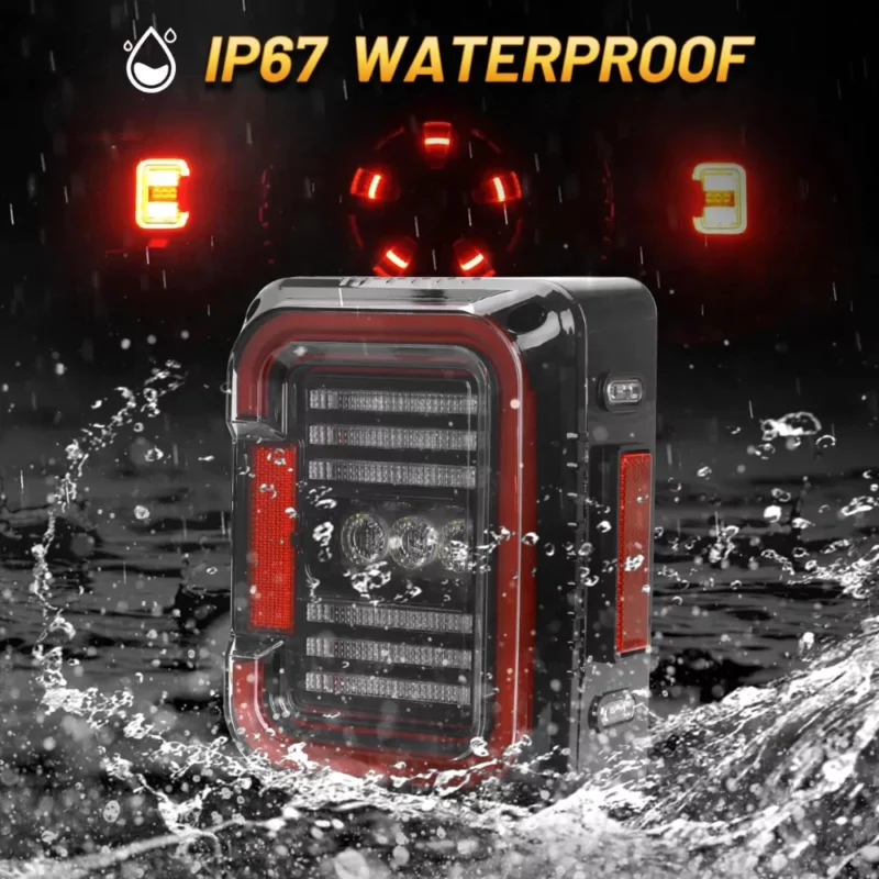 The LED DRL Tail Lights - Dart are IP67 waterproof.