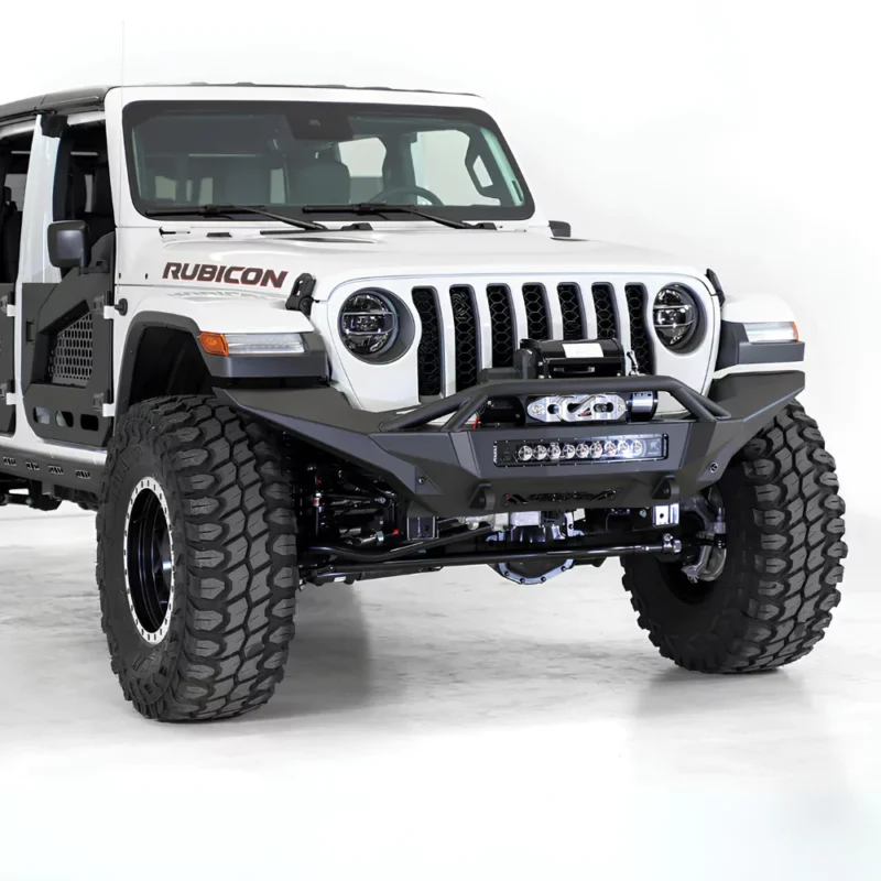 Image showing the MarkRoad Front Bumper installed on the Wrangler JL.