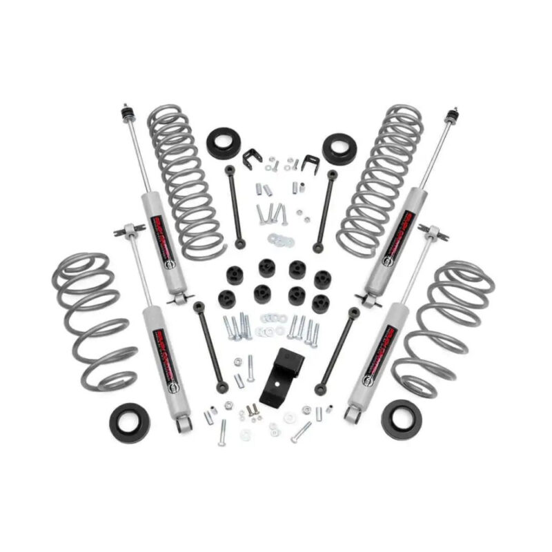 jeep wrangler tj 1996 1997 1998 1999 2000 2001 2002 κιτ αναρτησης ψηλωματος 3 25 rough country suspension kit 3inch jeep wrangler tj usa springs quality easy bolt on install (1)