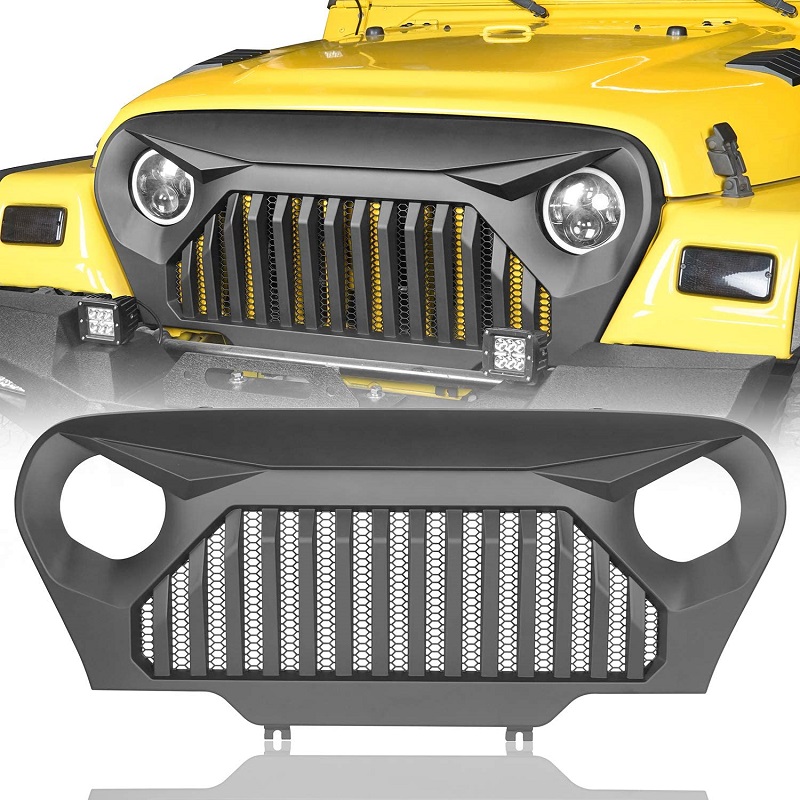 Jeep Wrangler TJ Front Grille Angry Bird [Type-2] Applied