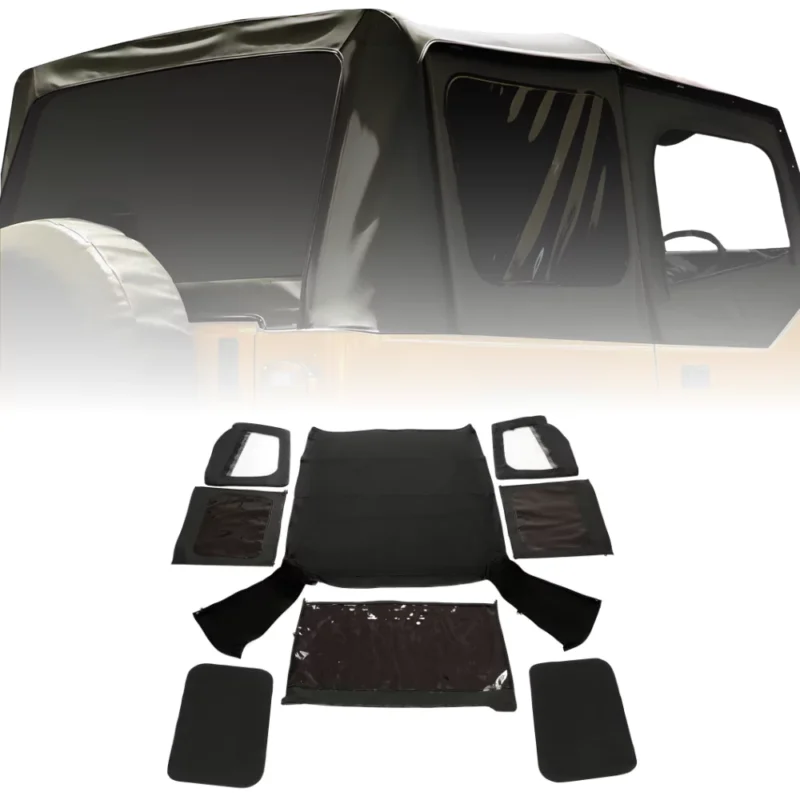 Thumbnail / main presentation photo of the Jeep Wrangler YJ 1986-95 Replacement Soft Top With Removable Windows