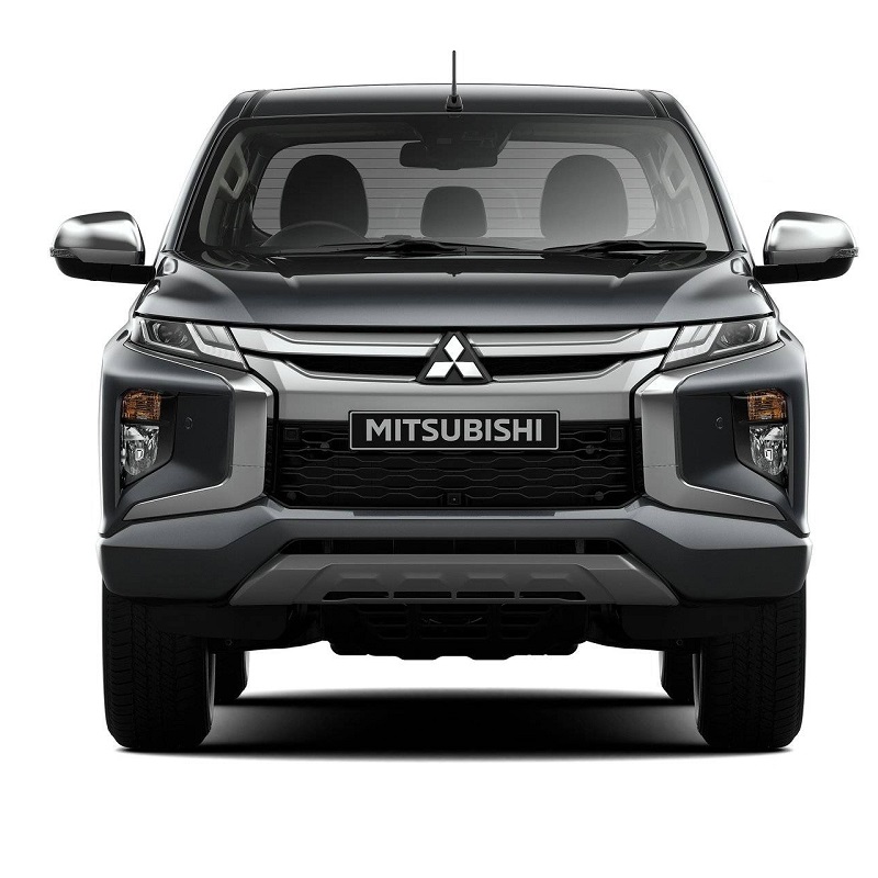 Front close-up image of the Mitsubishi L200 Triton with the Mitsubishi L200 Triton 2019+ Front Bumper Grille Covers installed.
