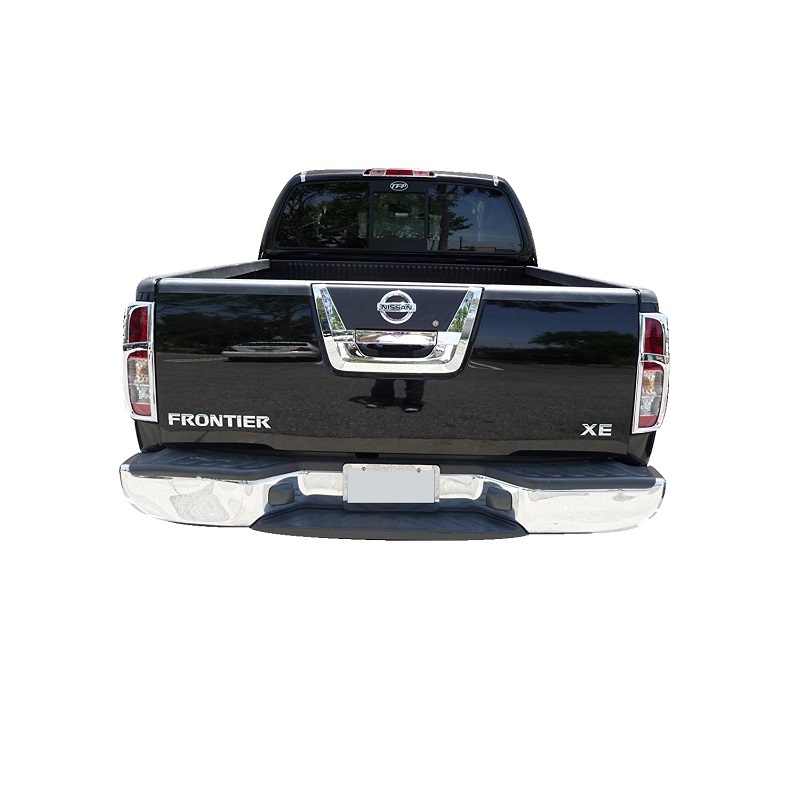 Image showing the Nissan Navara D40 2005-2015 Tailgate Handle Inserts installed on a Nissan Navara D40.