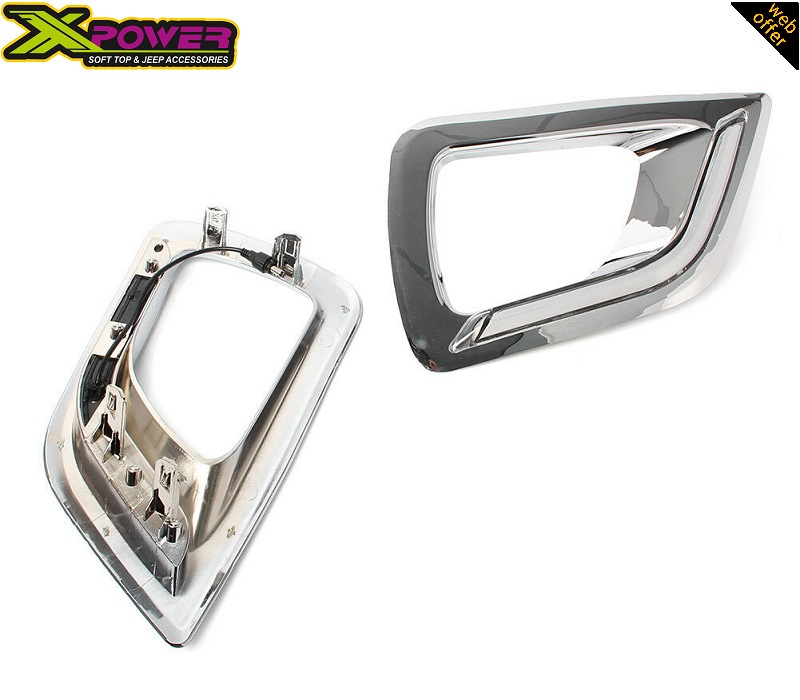 DRL LED Fog lamp covers / Fog light covers front and rear view.