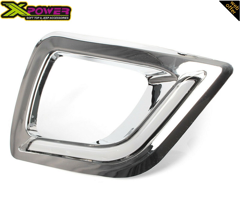 DRL LED Fog lamp covers / Fog light covers close inspection of the LED and silver frame.
