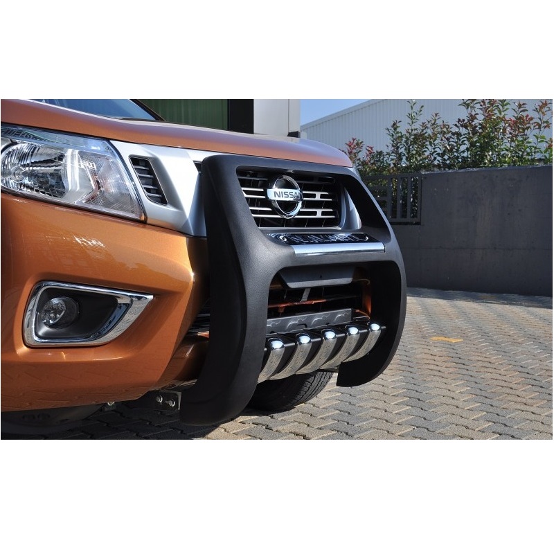 The image shows a side view of the Nissan Navara (NP300) 2015+ Bull Bar-Pasific .