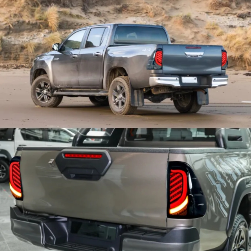 Toyota Hilux Revo 2016-2020 LED Tail Lights - Straps Applied