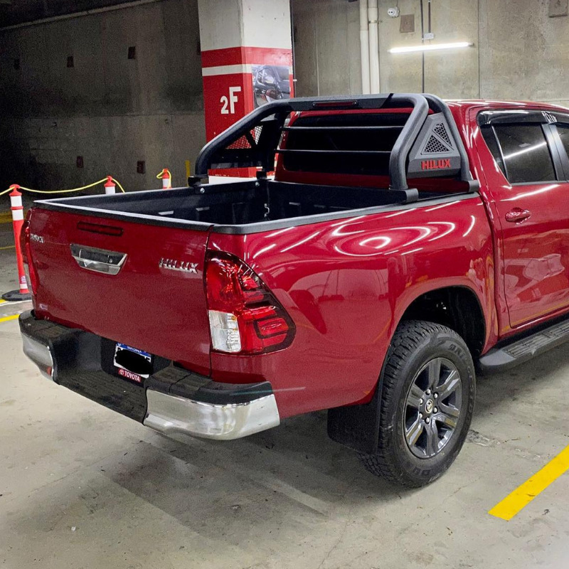 Image showing the Toyota Hilux Revo/Rocco 2015+ Roll Bar Two Pipe installed on a Toyota Hilux Revo/Rocco.