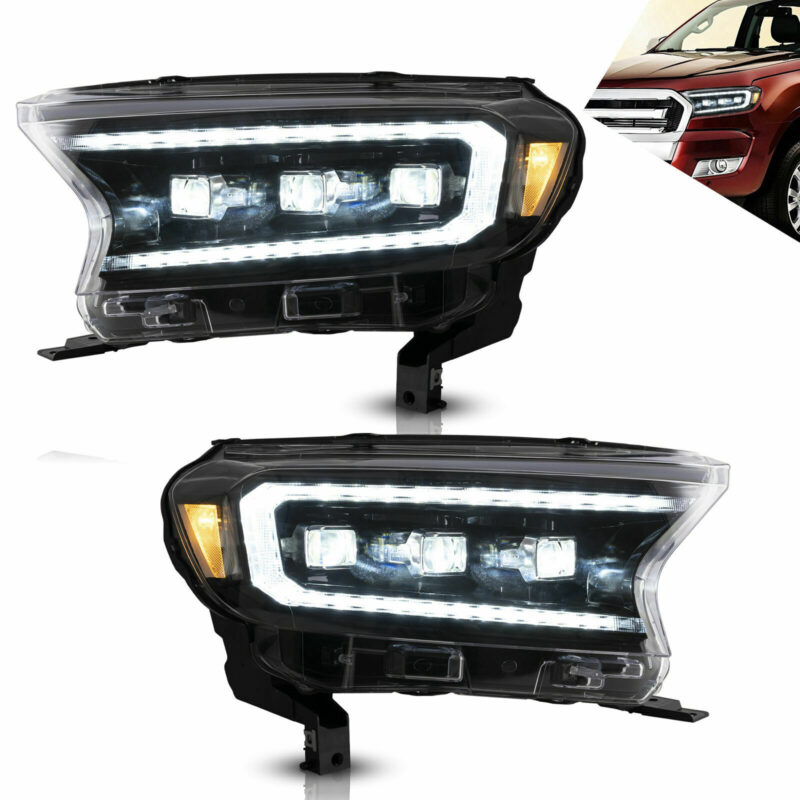 Ford Ranger T7-T8 2016+ LED Headlights - Trijector Edition Display