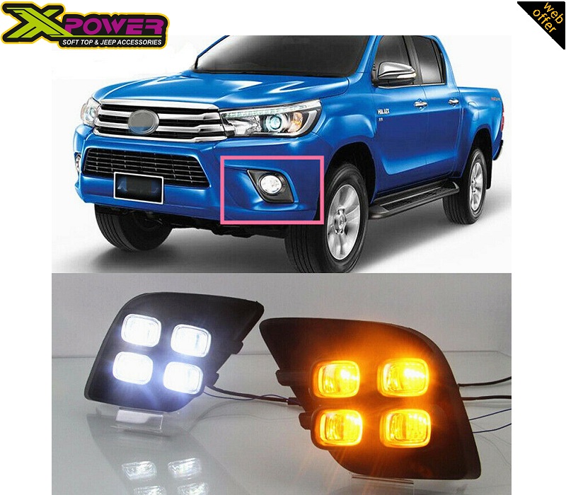 Toyota Hilux Revo 2015-20 LED DRL Fog Lights Projector Product