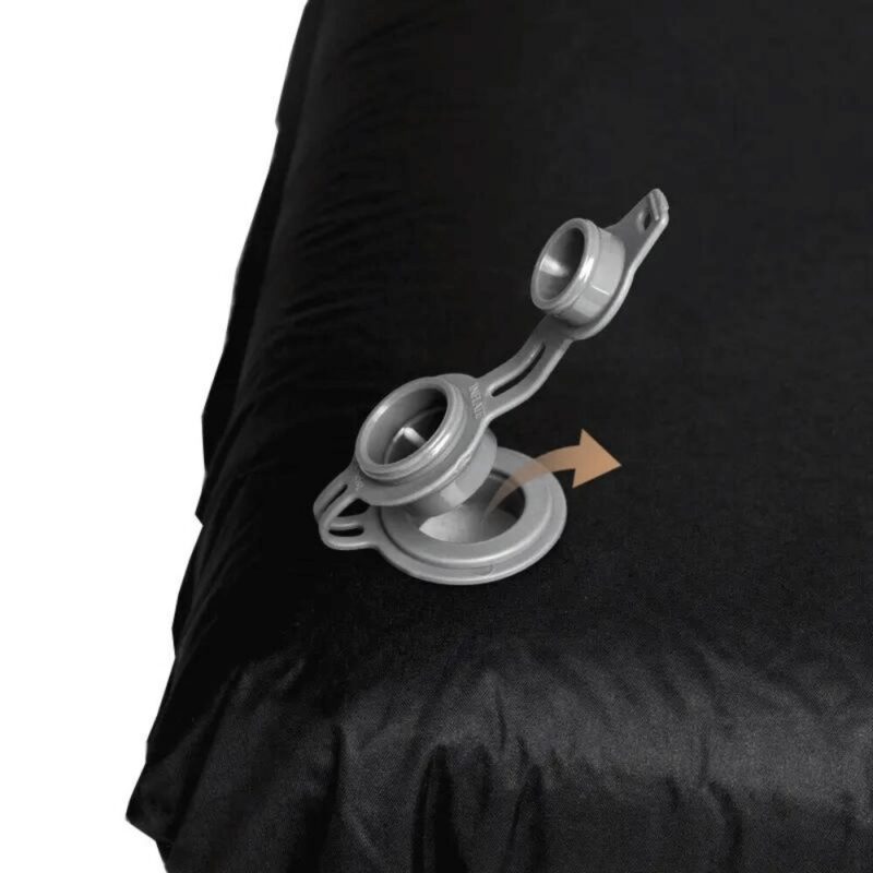 Image showing the valve of the Self-Inflating Foam Air Pillow - WildLand. The image shows that we open the valve and cap to initiate deflation.