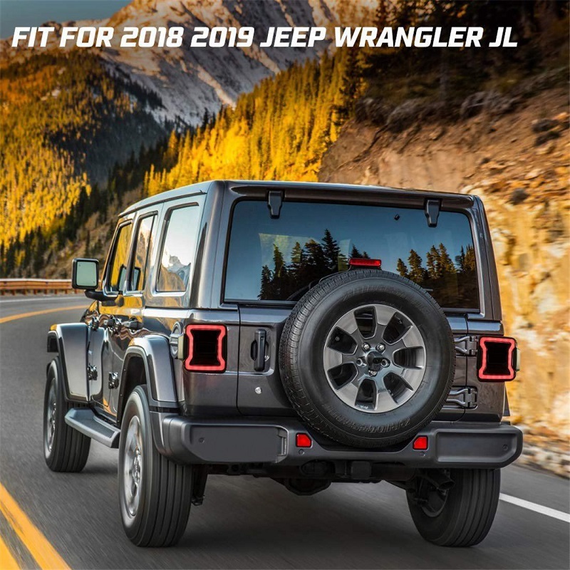 Jeep Wrangler JL G1 Smoked LED Tail Lights Fitment