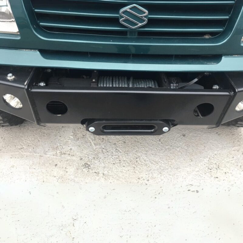 Front close-up image of the Suzuki Vitara with the Front Steel Bumper HD LED - Raptor4x4 installed.