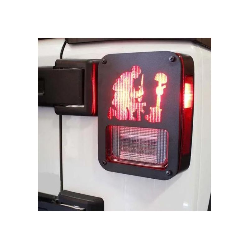Jeep Wrangler JK Taillight Covers [Army] Application