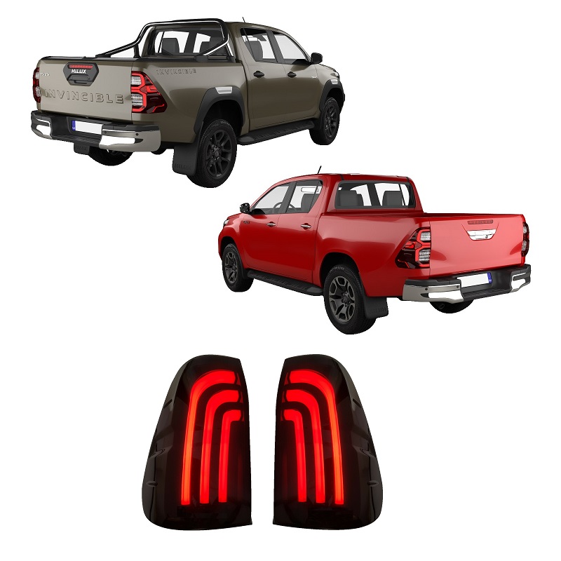 Toyota Hilux 2020+ Smoked LED Tail Lights - Druid