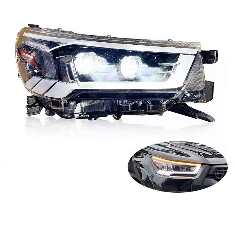 Toyota Hilux Full LED DRL Headlights Front View