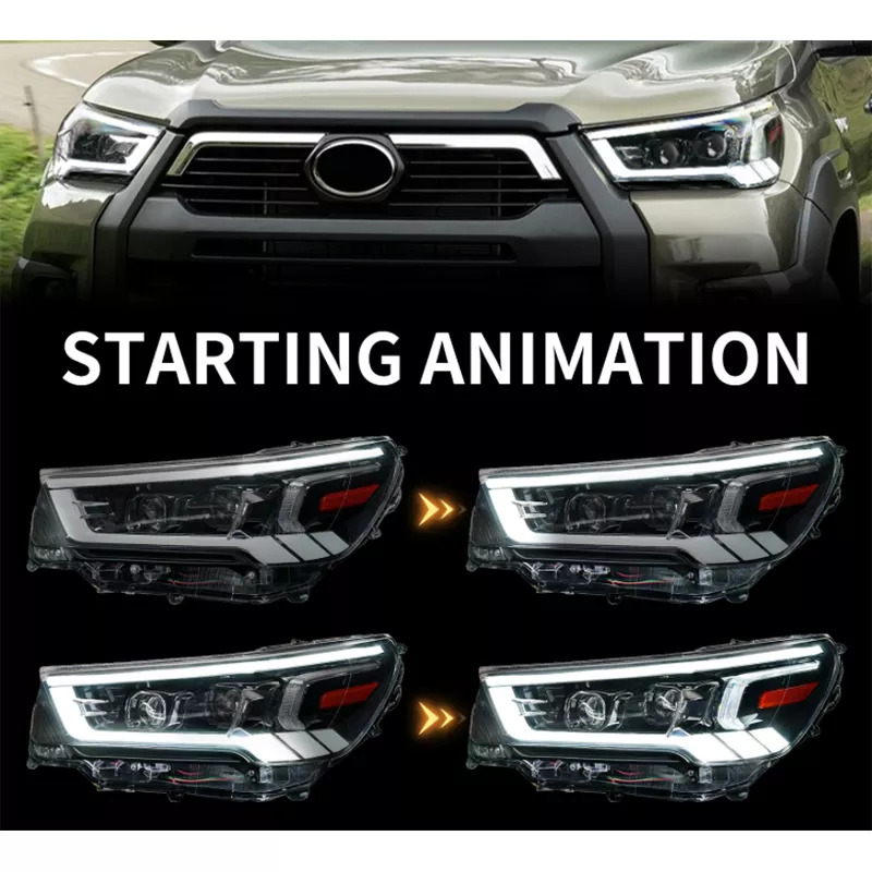 Toyota Hilux Full LED DRL Headlights Starting Animation