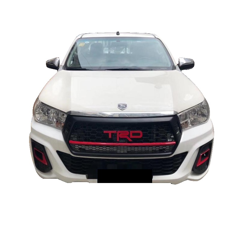 Image showing the Toyota Hilux Rocco 2018-20 Front Grille TRD Type 2 installed on a Toyota Hilux
