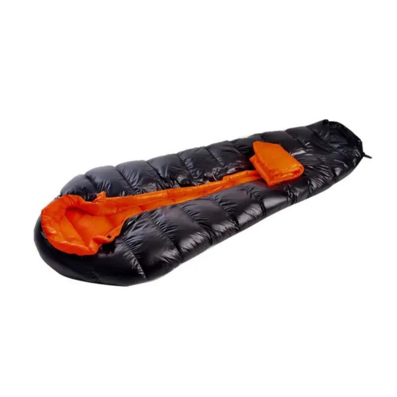 Thumbnail / main presentation photo of the product Sleeping Bag - Sleeping Bag Made of Duck Feathers - WildLand. Comfortable, fluffy, with mattress and built-in pillow.