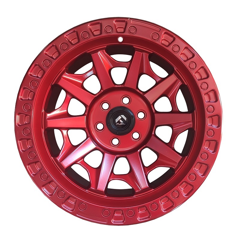 Product display photo of the Aluminum Wheels 17″ 6×114.3 - Fuel Off Road Covert [Red]
