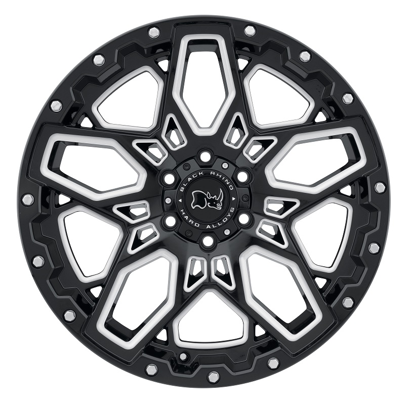 Product display photo of the Aluminum Wheels 18″ 6×139.7 - Black Rhino Sharpnel