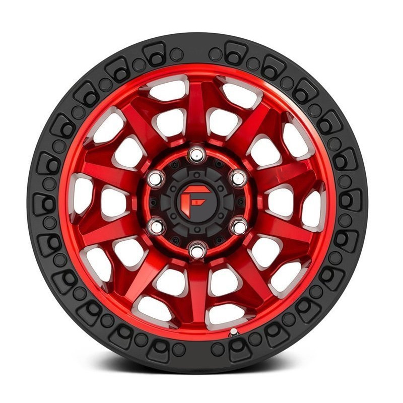 Product display photo of the Aluminum Wheels 16″ 6×139.7 - Fuel Off Road Covert [Red]