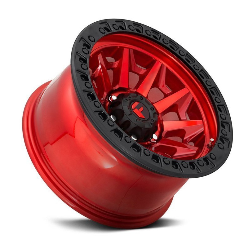 Aluminum Wheels 16″ 6×139.7 - Fuel Off Road Covert [Red] Side View
