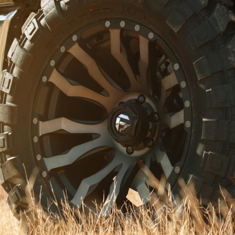 Close-up image of the Aluminum Wheels 17″ 6×139.7 - Fuel Off Road Blitz.
