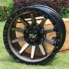 A front view of the Aluminum Wheels 17″ 6×139.7 - TW Wheels T21 Bronze