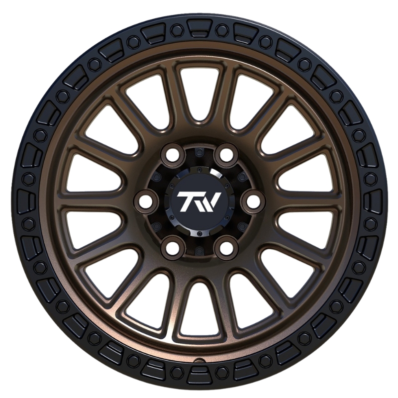 Product display photo of the Aluminum Wheels 17″ 6×139.7 - TW Wheels T22 Rotor Bronze