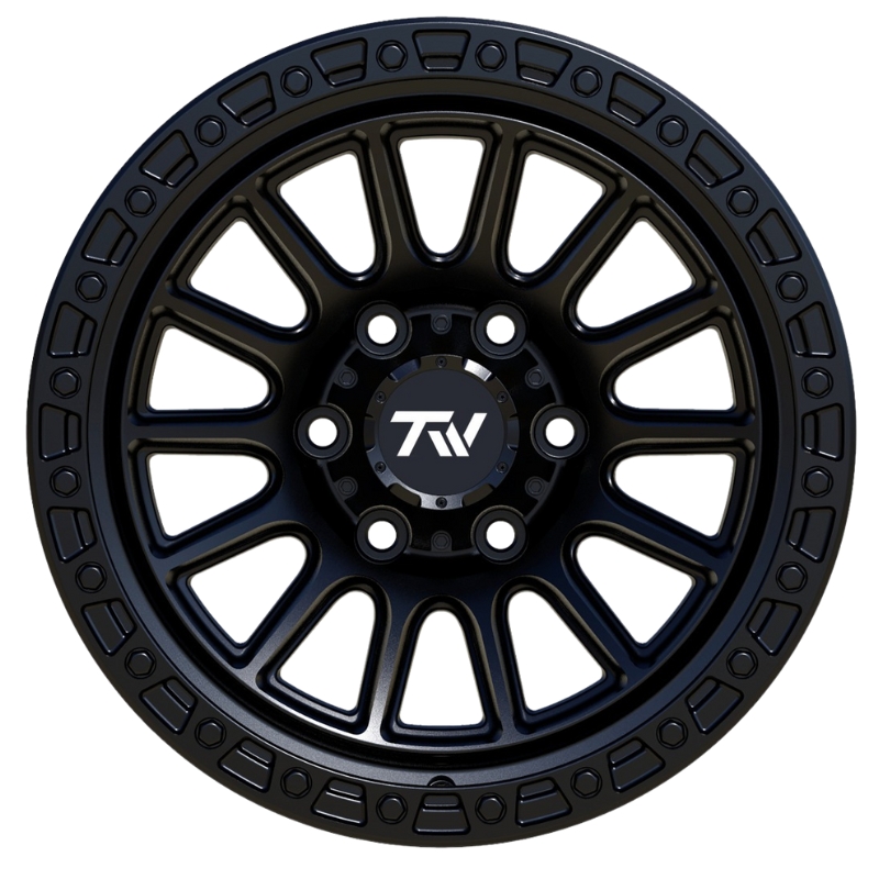 Product display photo of the Aluminum Wheels 17″ 6×139.7 - TW Wheels T22 Rotor Full Black