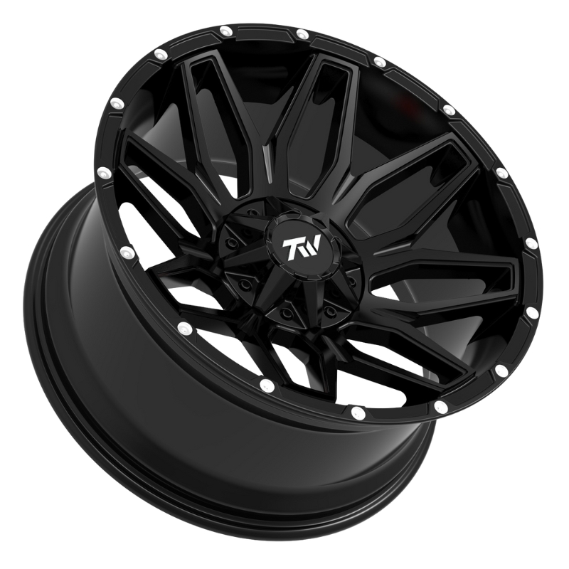 Product display photo of the Aluminum Wheels 20″ 6×135/6×139.7 - TW Wheels T3 Lotus Black