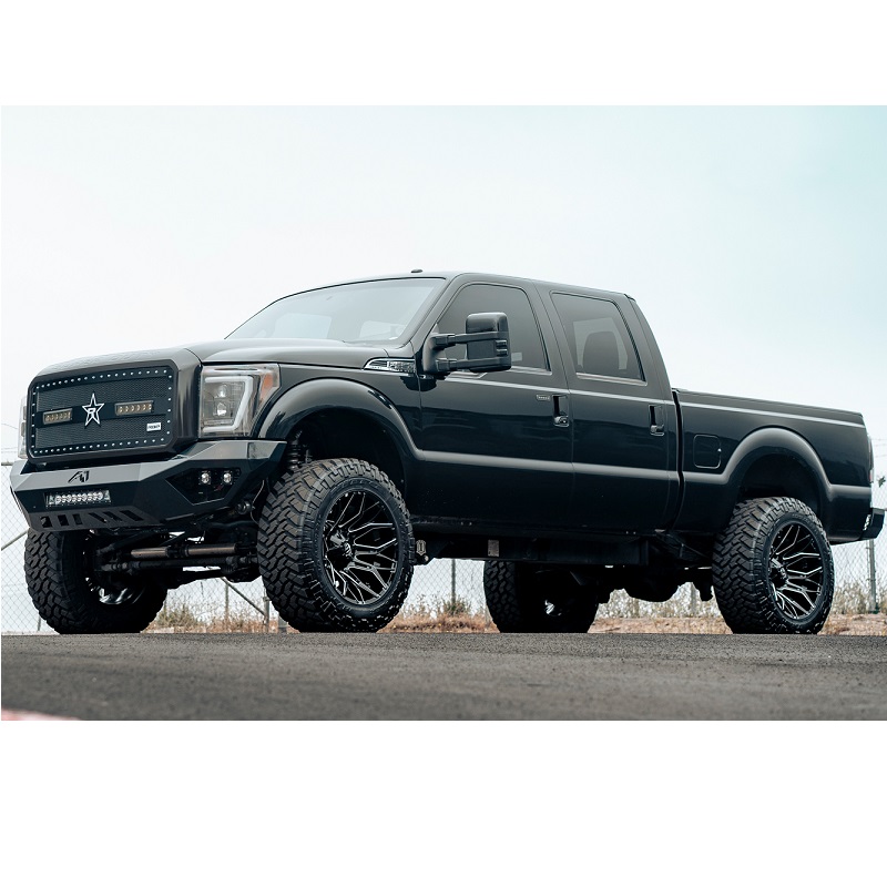 Image displaying the front view of a pickup truck equipped with Aluminum Wheels 18″- Fuel Off Road Twitch