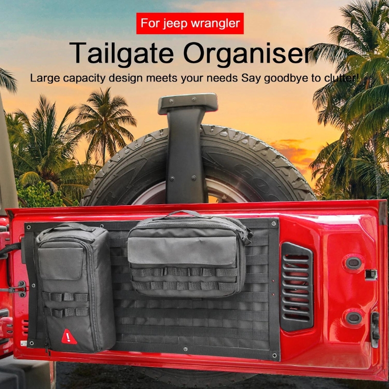 Jeep Wrangler JL 2018+ Rear Door Storage Bag & Tool Organizer