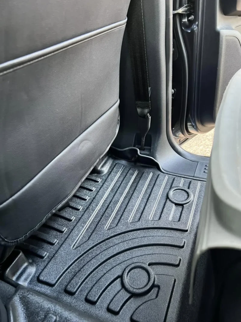 Volkswagen Amarok 2023+ TPE Floor Mats rear piece applied close inspection.