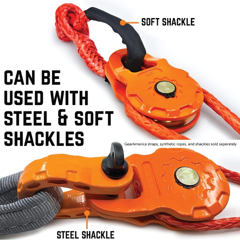 Smart Snatch Block and Tackle Pulley 12 Tons (Orange)