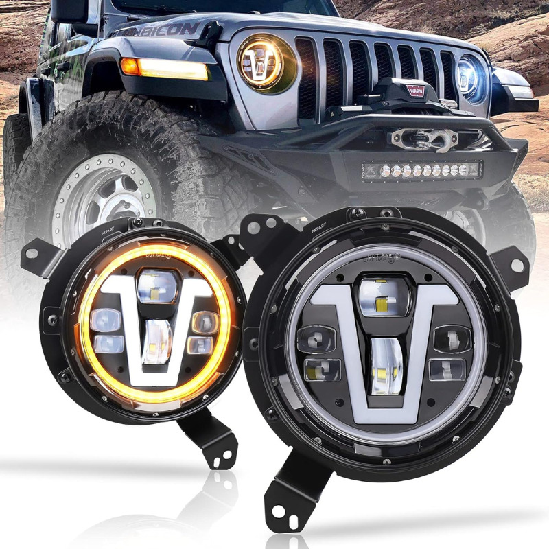 Jeep Wrangler JL / Gladiator 7″ LED DRL Headlights Thumbnail