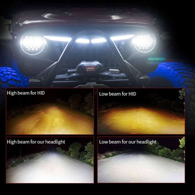 Jeep Wrangler CJ/TJ/JK 7″ LED Headlights [Line] Comparison