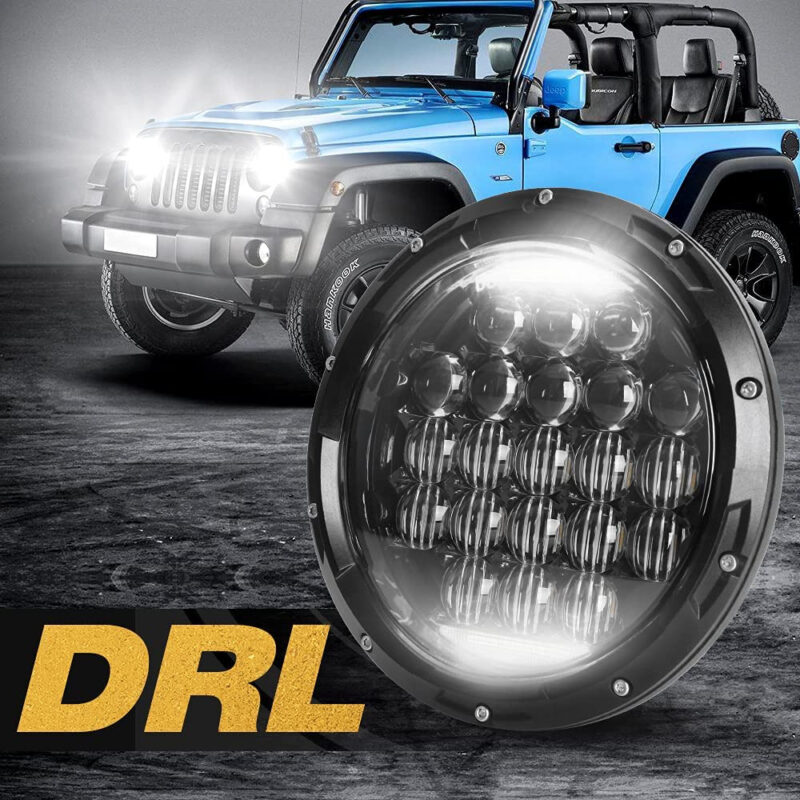 Jeep Wrangler CJ/TJ/JK 7″ LED Headlights [Type 1] DRL