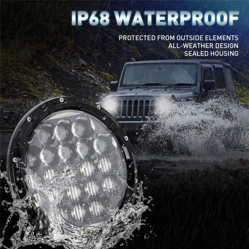 Jeep Wrangler CJ/TJ/JK 7″ LED Headlights [Type 1] Waterproof