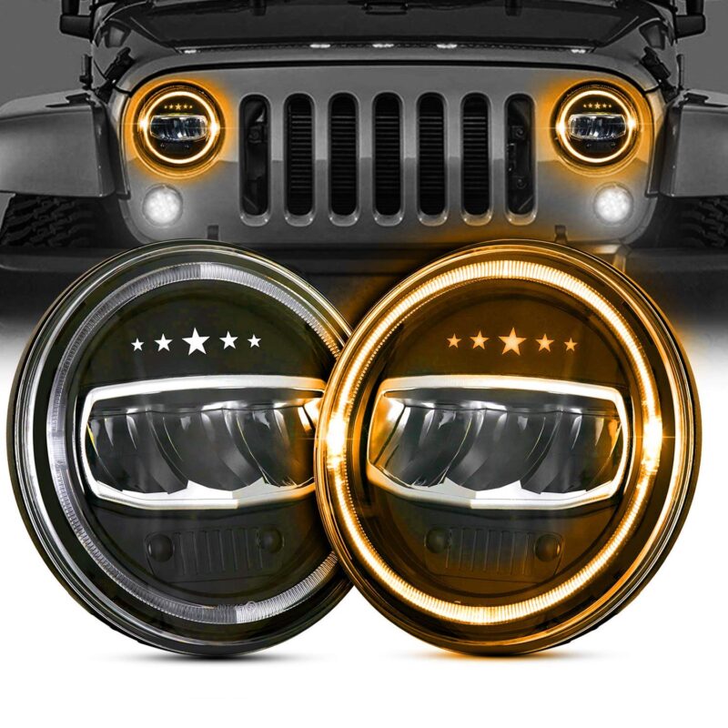 Jeep Wrangler CJ/TJ/JK 7″ LED Headlights - [Stars] Product